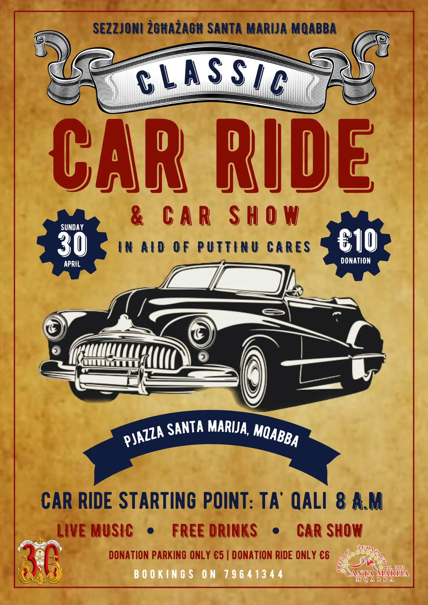 Classic Car Ride & Car Show In Aid Of Puttinu Cares