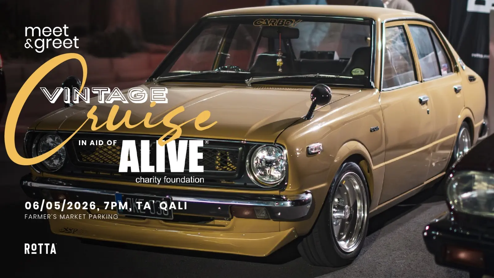 Meet & Greet Vintage Cruise in aid of Alive Charity Foundation