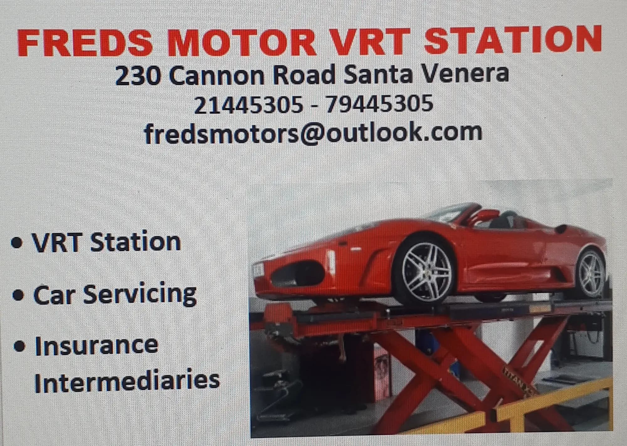 Freds Motors VRT Station