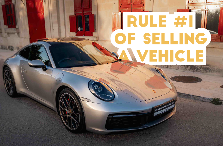 Rule #1 of selling a vehicle